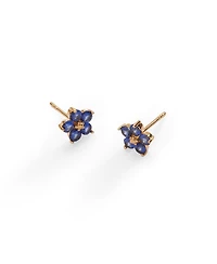 Alex and Ani Crystal Forget-Me-Not Flower Earrings