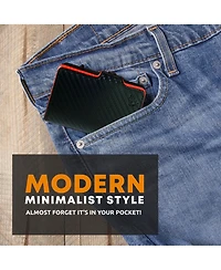 Conceal Plus Men's Card Blocr Rfid Blocking Card Holder Pop Up Wallet for Men - Minimalist Front Pocket Wallet with Internal Cash Id Storage