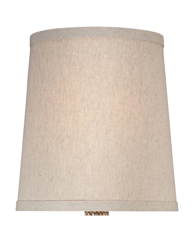360 Lighting Chalane Accent Table Lamps 23 1/2" High Set of 2 Hammered Linen Shade for Bedroom Living Room Bedside House