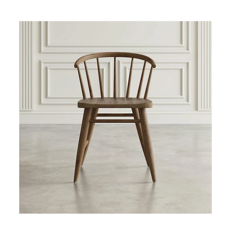 Jofran Fitz Traditional Solid Wood Curved Back Spindle Dining Chair (Set of 2)