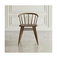 Jofran Fitz Traditional Solid Wood Curved Back Spindle Dining Chair (Set of 2)