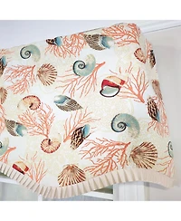 Rlf Home 100percentage Cotton Nautilus Provance With Lining Rod Pocket Window Valance