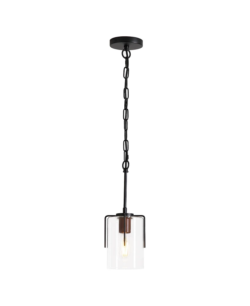 Midola Modern Industrial Pendant Light with Clear Glass Shade, Adjustable Metal Pendant Lighting for Kitchen Island Dining Room Entryway