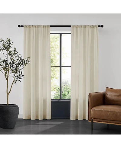 Tru-barrier Window Solutions Sheer Barrier Privacy Rod Pocket Panel Pair by 2 Piece Curtain