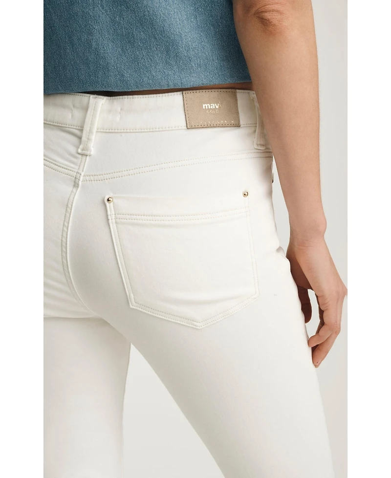 Mavi Jeans Women's Sydney High Rise Flare Off White Gold Premium