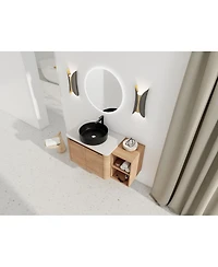 Sillysis Wall Mounted Bathroom Vanity with Ceramic Vessel Sink