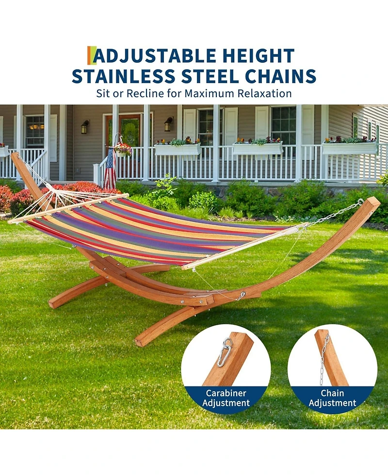 gaomon Wood Hammock Stand Only, Max 475 Lbs, Heavy Duty Weatherproof Wood Hammock Stand for Outdoor, Indoor, Garden, Patio, Backyard