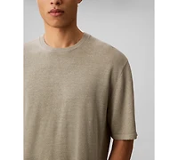 Calvin Klein Men's Subtly Textured Linen Blend Short-Sleeve Sweater