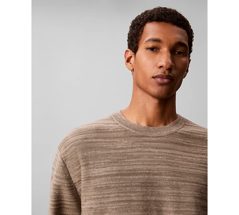 Calvin Klein Men's Textured Breathable Crewneck Sweater