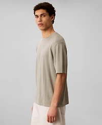 Calvin Klein Men's Subtly Textured Linen Blend Short-Sleeve Sweater