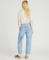 Driftwood Women's Twyla Going Coastal Wide-Leg Barrel Jeans