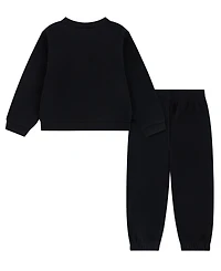 Jordan Boys' Toddler 2T-4T Striped Fleece Long-Sleeve Top and Pants, 2-Piece Set