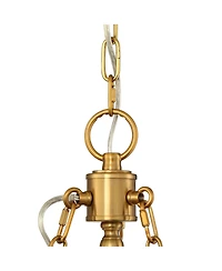 Stiffel Hartley 28inch Antique Gold 6-Light Chandelier with Shade
