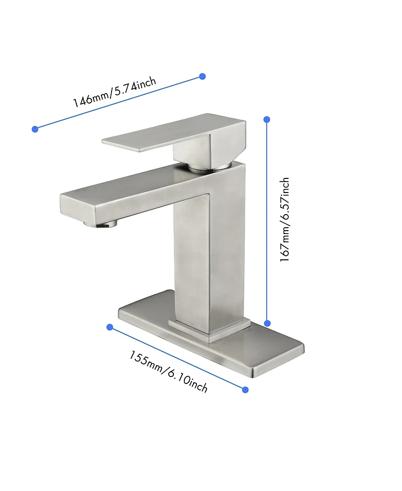 Phying Waterfall Spout Bathroom Faucet,Single Handle Bathroom Vanity Sink Faucet