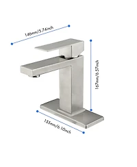 Phying Waterfall Spout Bathroom Faucet,Single Handle Bathroom Vanity Sink Faucet