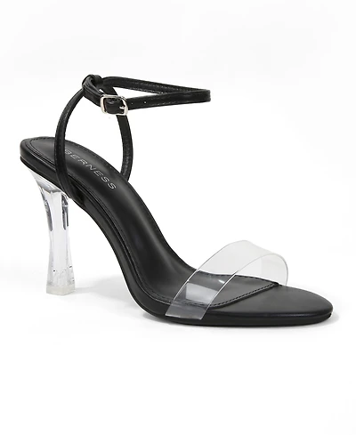 Berness Women's Nature Clear Strap Heel Sandals