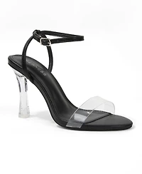 Berness Women's Nature Clear Strap Heel Sandals