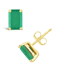 Ruby (1-3/8 ct. t.w.) Stud Earrings 14k Yellow Gold (Also Emerald)