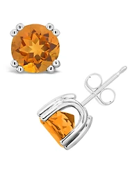 Citrine (2-1/2 ct. t.w.) Stud Earrings Sterling Silver (Also Available White Topaz)