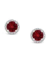 White Topaz (2 ct. t.w.) and Diamond Accent Stud Earrings Sterling Silver