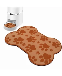 Aronkl Diatomaceous Earth Pet Feeding Mat Super Absorbent Non-Slip Waterproof Easy Clean