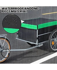 Streamdale Furniture Foldable Bicycle Cargo Trailer with 20inch Wheels and Removable Cover