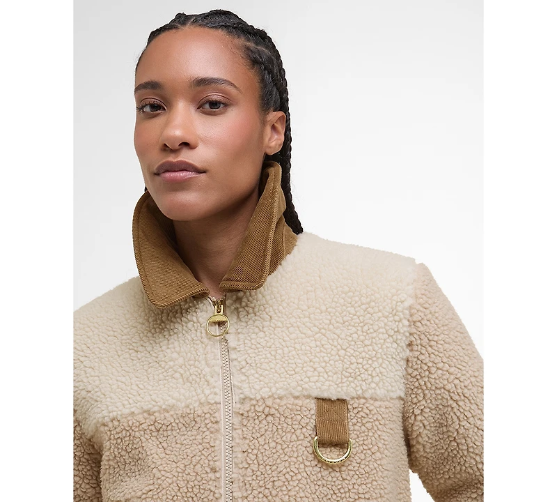 Barbour Women's Malena Collared Cropped Fleece Jacket