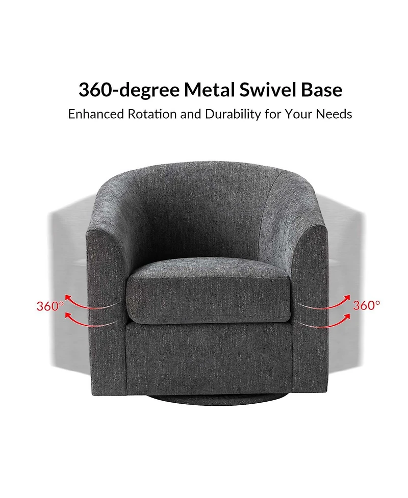 Hulala Home Amiir Upholstered Swivel Accent Chair