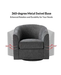 Hulala Home Amiir Upholstered Swivel Accent Chair
