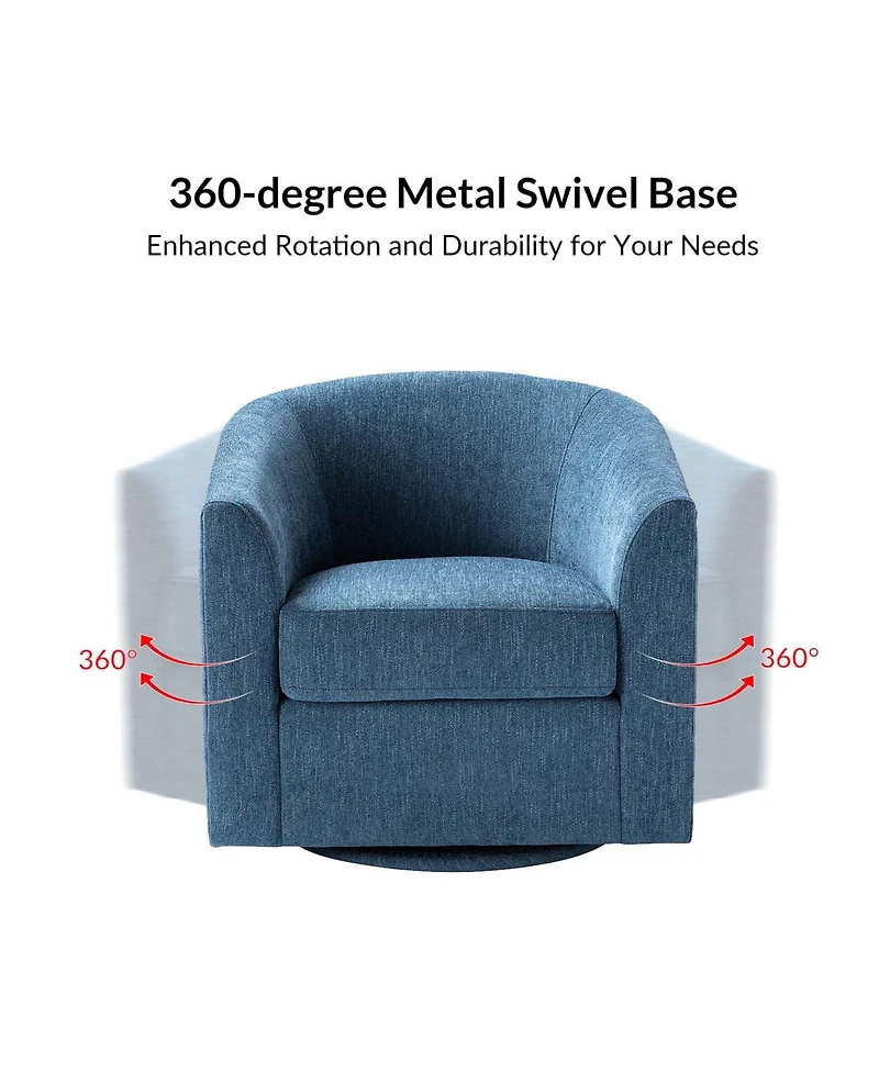 Hulala Home Amiir Upholstered Swivel Accent Chair