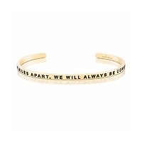 Mantra Side By Side Or Miles Apart, We Will Always Be Connected By Heart Bracelet - Outside