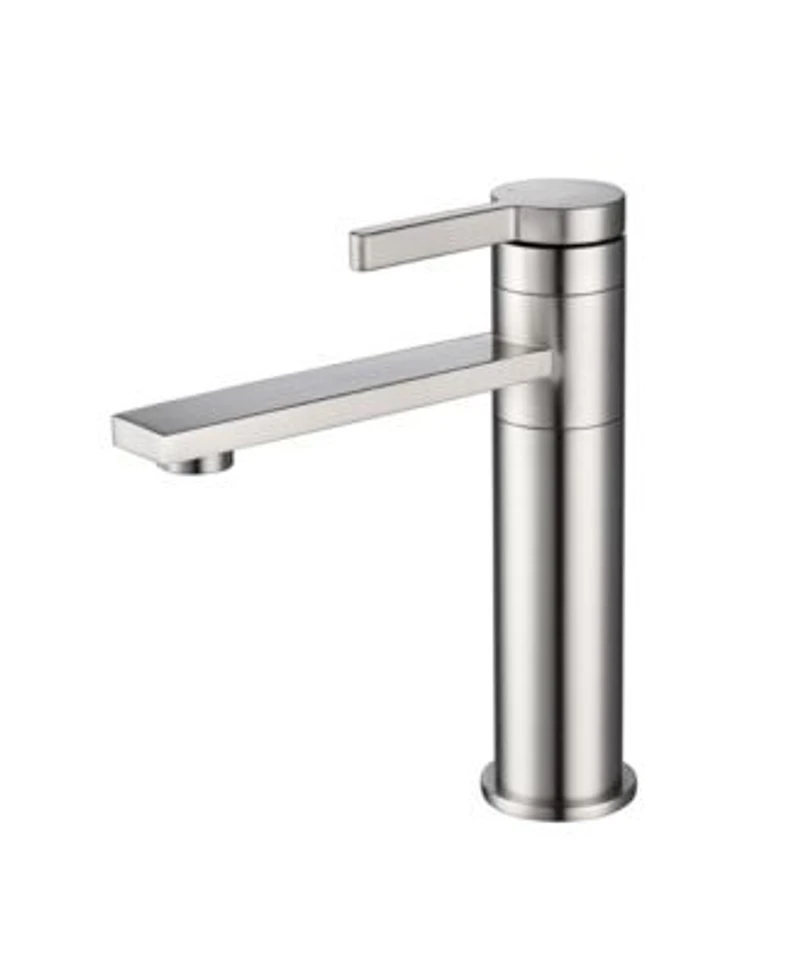 Phying Industrial Single Handle Bathroom Vanity Sink Faucet Single Hole Vessel Faucet Water Saving Stainless Steel Basin Tap For Bathroom