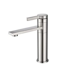 Phying Industrial Single Handle Bathroom Vanity Sink Faucet Single Hole Vessel Faucet Water Saving Stainless Steel Basin Tap For Bathroom