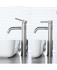 Midola Single Hole Single Handle Bathroom Sink Faucet, Modern Design, Easy to Install, Available in Brushed Nickel