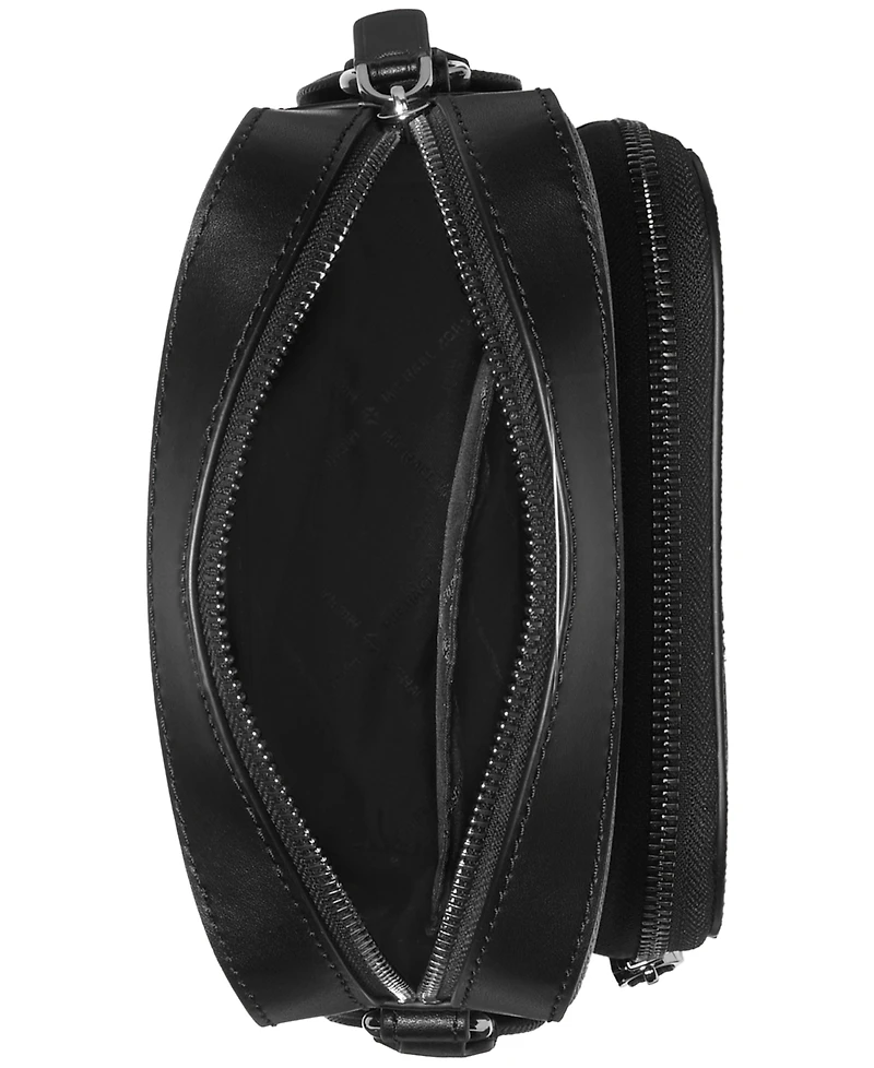Michael Kors Men's Hudson Mini Signature Logo Flight Crossbody Bag