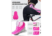 Sportneer Women Padded Bike Shorts – Large, Bicycle Cycling Shorts for Women's Biking, 4D Gel Padding for Mountain Bike and Road Bike