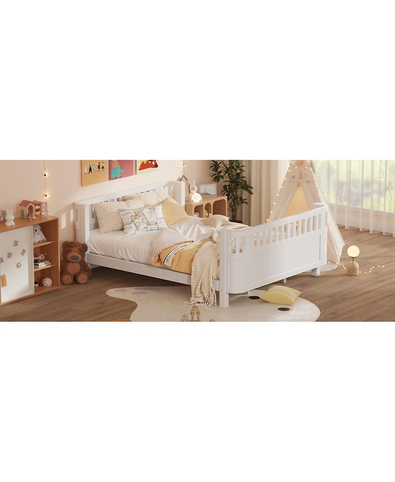 Streamdale Furniture Wood Platform Bed, Low Profile