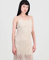 And Now This Women's Crochet Maxi Slip Dress, Macy's Exclusive