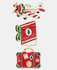 Holiday Lane Travel Trio Pins, Set of Three, Macy's Exclusive