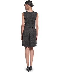 Karl Lagerfeld Paris Women's Crewneck Fit and Flare Dress