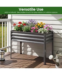 Gouun Metal Raised Garden Bed Set of 2 with Elevated Legs