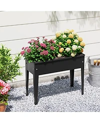 Gouun Elevated Metal Raised Garden Bed Planter Box with Legs