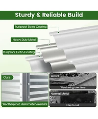 Gouun Outdoor Elevated Metal Raised Garden Bed with Legs Heavy Duty Frame