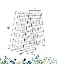 Gouun A-Frame Garden Trellis Set with Ground Stakes Cable Ties and Connectors