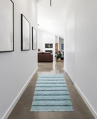 Vcny Home Savannah Fringe Stripe Bath Rug Runner, 24" x 60"