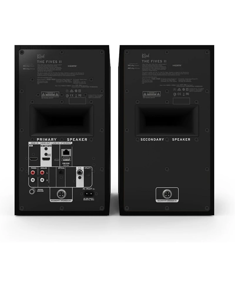 Klipsch The-fives-ii-ebony 5.25inch Dolby Atmos Powered Speaker Pair