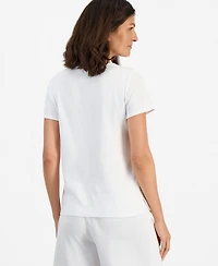 Charter Club Women's Cotton Pointelle Sleep Tee, Macy's Exclusive