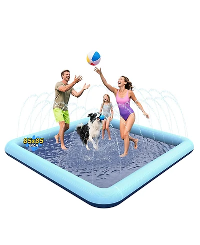 Aofar Splash Pad Sprinkler Pool Dog Pet Outdoor Water Play Mat Funyard Fountain