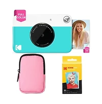 Kodak Printomatic Instant Print Camera Bundle with Soft Case and 20-Pack Zink Photo Paper