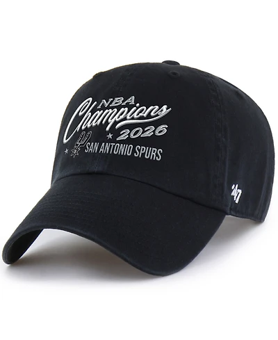 '47 Brand Men's Black San Antonio Spurs 2026 Nba Champions Clean Up Adjustable Hat